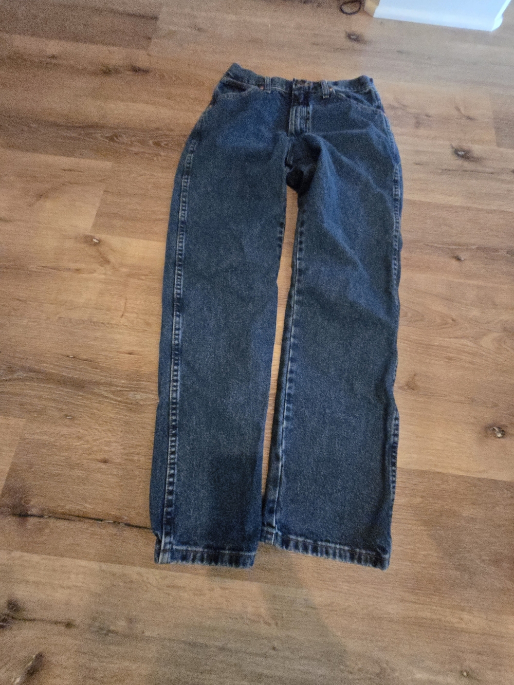 Wrangler Men's Straight Jeans in Dark Blue Denim